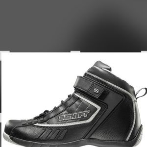 14m men black motorcycle shoe